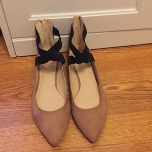 Nine West Muave/Pink Flats with Straps